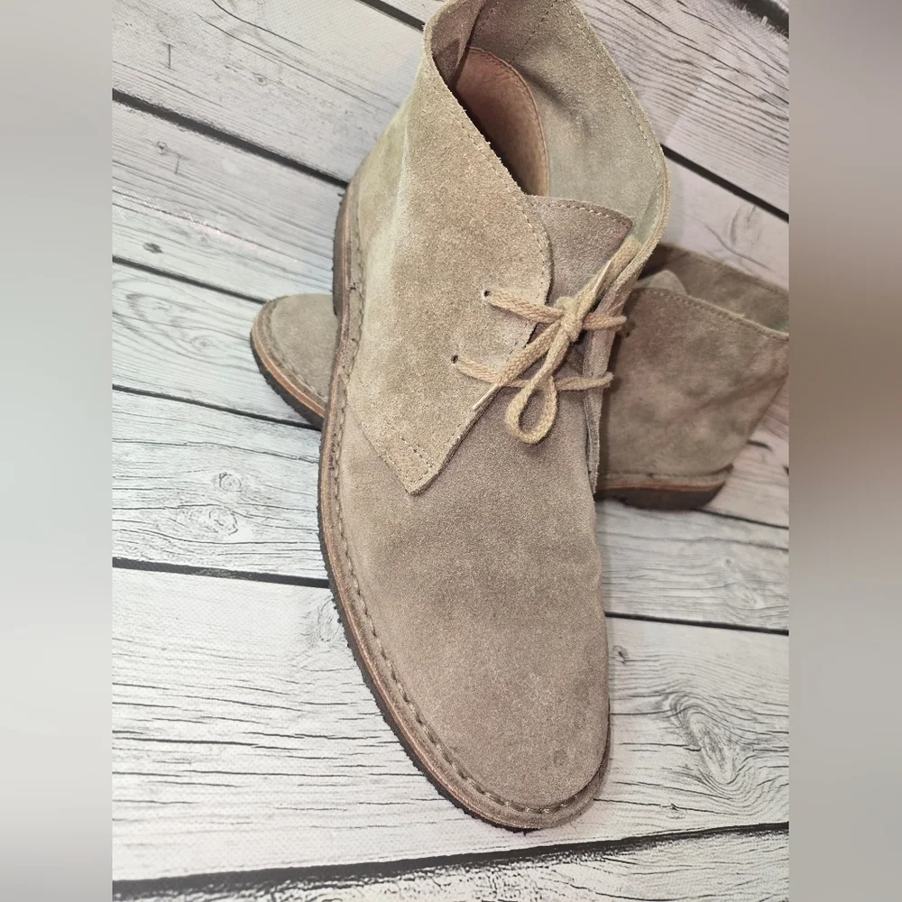 Rhodes Made in Italy Suede Chukka Boots Desert Style Crepe Sole Size 10